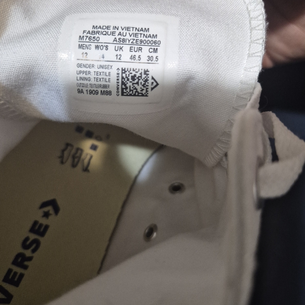 Converse White Canvas Sneakers